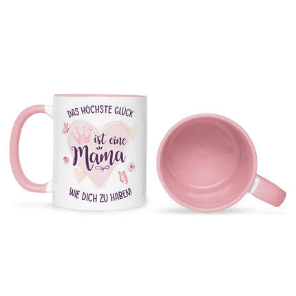 SEO. Bedruckte Tasse mit Spruch Das höchste Glück - Weiß Linkreich