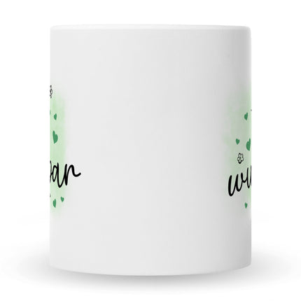 SEO. Bedruckte Tasse mit Spruch Du bist wunderbar - Weiß Linkreich