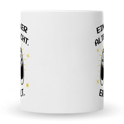 SEO. Bedruckte Tasse mit Spruch - Ein Zocker altert nicht er levelt - Weiß Linkreich