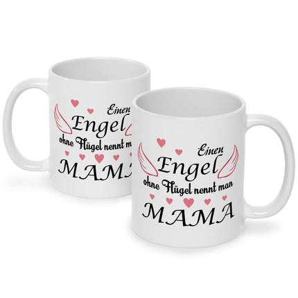 SEO. Bedruckte Tasse mit Spruch Engel ohne Flügel - Weiß Linkreich