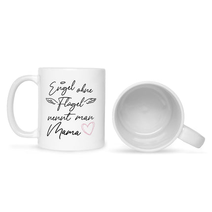 SEO. Bedruckte Tasse mit Spruch Engel ohne Flügel - Weiß Linkreich