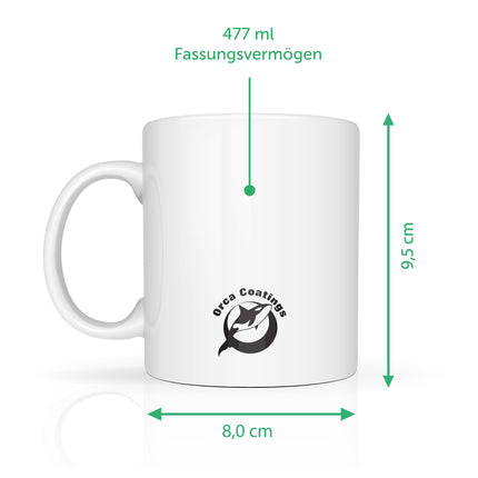 SEO. Bedruckte Tasse mit Spruch Engel ohne Flügel - Weiß Linkreich