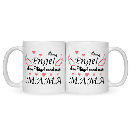 SEO. Bedruckte Tasse mit Spruch Engel ohne Flügel - Weiß Linkreich