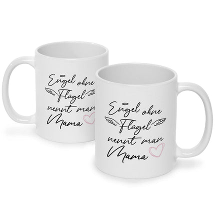 SEO. Bedruckte Tasse mit Spruch Engel ohne Flügel - Weiß Linkreich
