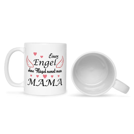 SEO. Bedruckte Tasse mit Spruch Engel ohne Flügel - Weiß Linkreich