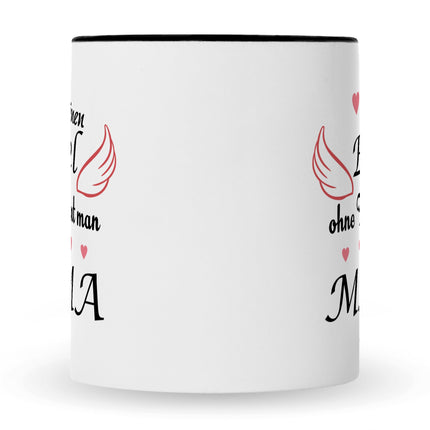 SEO. Bedruckte Tasse mit Spruch Engel ohne Flügel - Weiß Linkreich