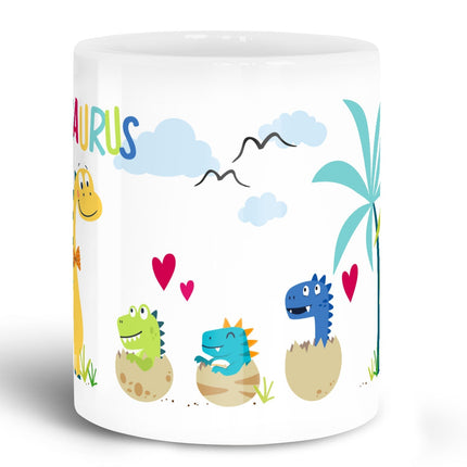 SEO. Bedruckte Tasse mit Spruch "Erziehersaurus" - Erzieher Weiß Linkreich
