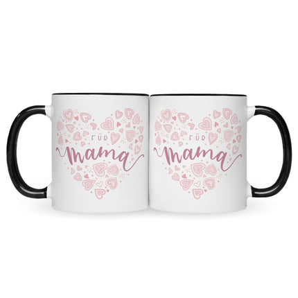 SEO. Bedruckte Tasse mit Spruch Für Mama - Schwarz & Weiß Linkreich