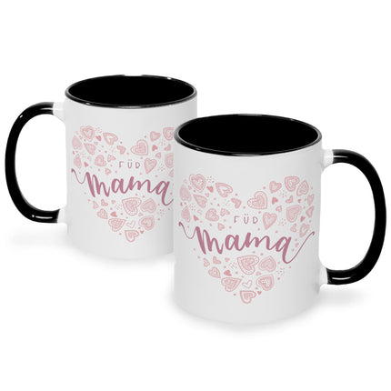 SEO. Bedruckte Tasse mit Spruch Für Mama - Schwarz & Weiß Linkreich