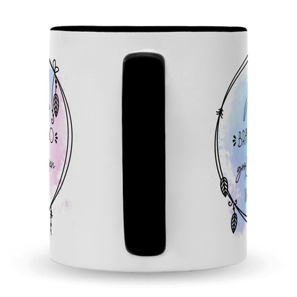 SEO. Bedruckte Tasse mit Spruch Große Herzen wie Deins - Schwarz & Weiß Linkreich