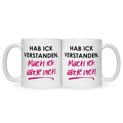 SEO. Bedruckte Tasse mit Spruch Hab ick verstanden - Weiß Linkreich