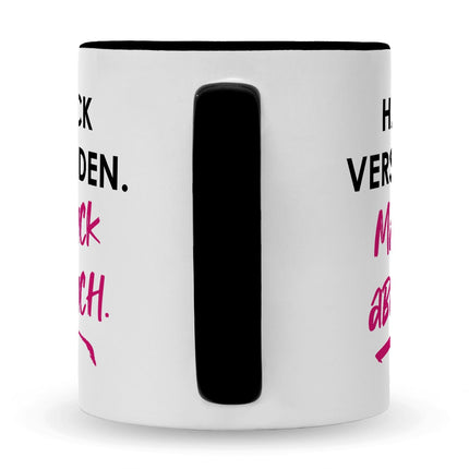 SEO. Bedruckte Tasse mit Spruch Hab ick verstanden - Schwarz & Weiß Linkreich