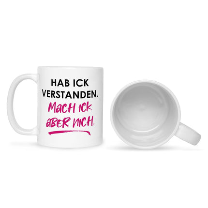 SEO. Bedruckte Tasse mit Spruch Hab ick verstanden - Weiß Linkreich
