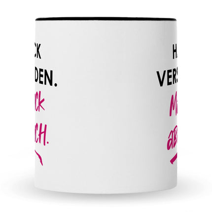 SEO. Bedruckte Tasse mit Spruch Hab ick verstanden - Schwarz & Weiß Linkreich