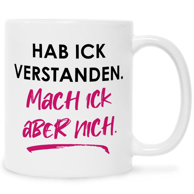 SEO. Bedruckte Tasse mit Spruch Hab ick verstanden - Weiß Linkreich