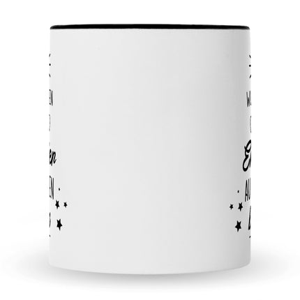 SEO. Bedruckte Tasse mit Spruch Heldenhafte Großeltern - Oma - Schwarz & Weiß Linkreich