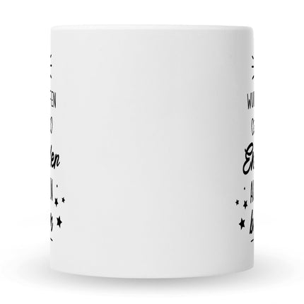 SEO. Bedruckte Tasse mit Spruch Heldenhafte Großeltern - Opa - Weiß Linkreich