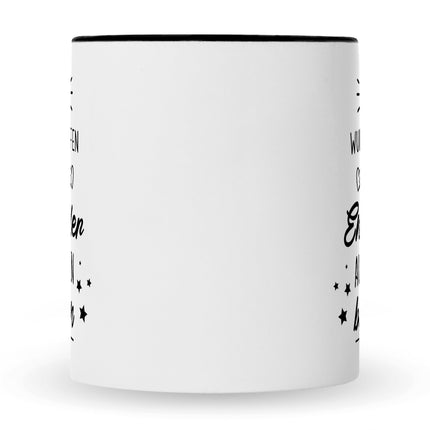 SEO. Bedruckte Tasse mit Spruch Heldenhafte Großeltern - Opa - Schwarz & Weiß Linkreich