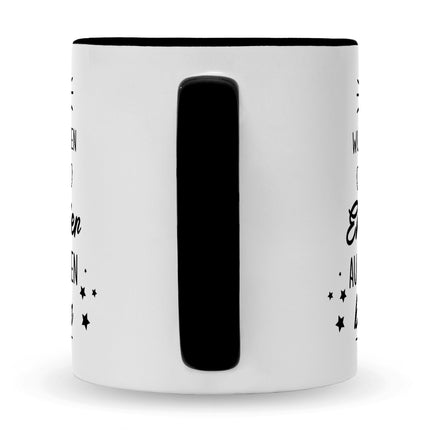 SEO. Bedruckte Tasse mit Spruch Heldenhafte Großeltern - Oma - Schwarz & Weiß Linkreich