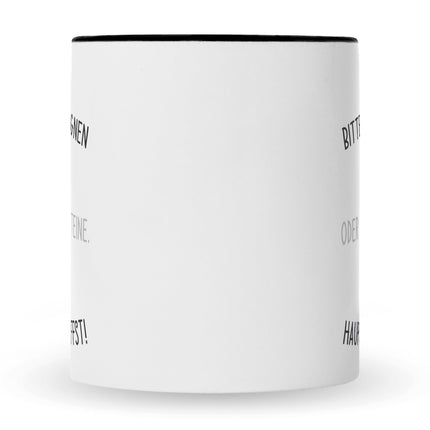 SEO. Bedruckte Tasse mit Spruch Herr lass Hirn regnen! - Schwarz & Weiß Linkreich