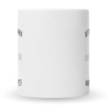 SEO. Bedruckte Tasse mit Spruch Herr lass Hirn regnen! - Weiß Linkreich