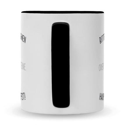 SEO. Bedruckte Tasse mit Spruch Herr lass Hirn regnen! - Schwarz & Weiß Linkreich