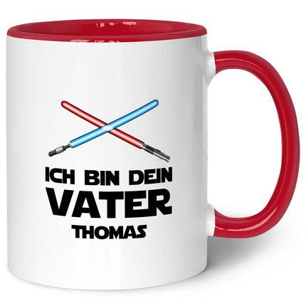 SEO. Bedruckte Tasse mit Spruch - Ich bin dein Vater - Rosa Linkreich