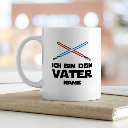 SEO. Bedruckte Tasse mit Spruch - Ich bin dein Vater - Weiß Linkreich