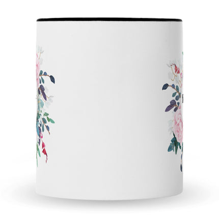 SEO. Bedruckte Tasse mit Spruch Ich bin Schwanger ich darf das - Schwarz & Weiß Linkreich