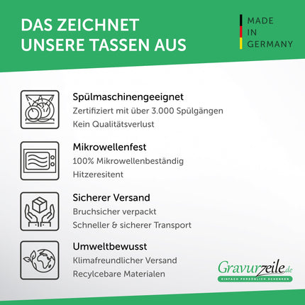 SEO. Bedruckte Tasse mit Spruch Ich bin Schwanger ich darf das - Schwarz & Weiß Linkreich