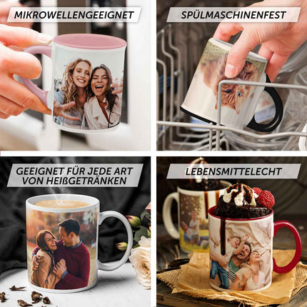 SEO. Bedruckte Tasse mit Spruch - Ich habe keine Macken - Schwarz Linkreich