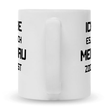 SEO. Bedruckte Tasse mit Spruch Ich liebe es wenn mich meine Frau zocken lässt - Weiß Linkreich