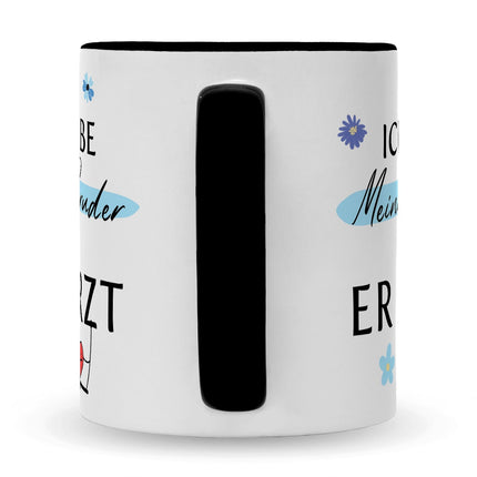 SEO. Bedruckte Tasse mit Spruch Ich liebe meinen Bruder obwohl er furzt - Schwarz & Weiß Linkreich