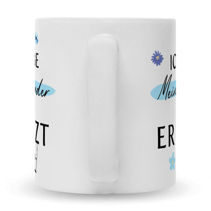 SEO. Bedruckte Tasse mit Spruch Ich liebe meinen Bruder obwohl er furzt - Weiß Linkreich