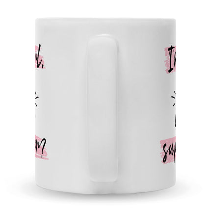 SEO. Bedruckte Tasse mit Spruch I'm a girl - Weiß Linkreich