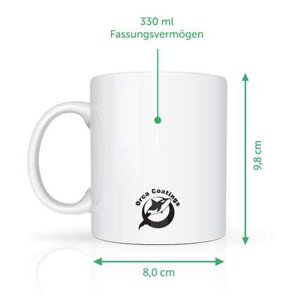 SEO. Bedruckte Tasse mit Spruch I'm a girl - Weiß Linkreich