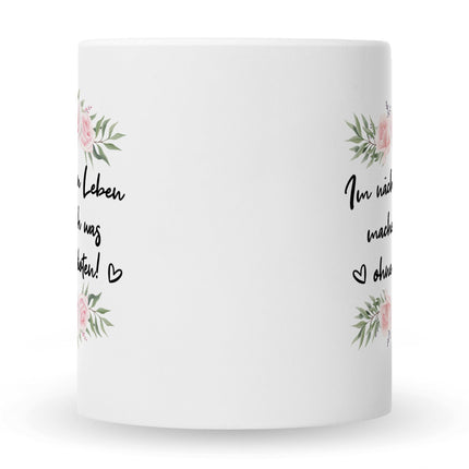 SEO. Bedruckte Tasse mit Spruch Im nächsten Leben - Weiß Linkreich