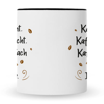 SEO. Bedruckte Tasse mit Spruch Kaffee redet nicht - Schwarz & Weiß Linkreich