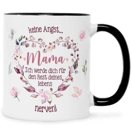 SEO. Bedruckte Tasse mit Spruch Keine Angst Mama - Linkreich