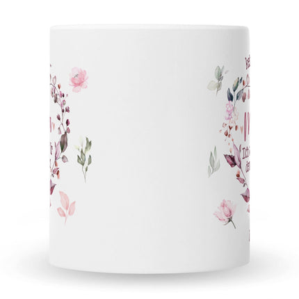 SEO. Bedruckte Tasse mit Spruch Keine Angst Mama - Weiß Linkreich