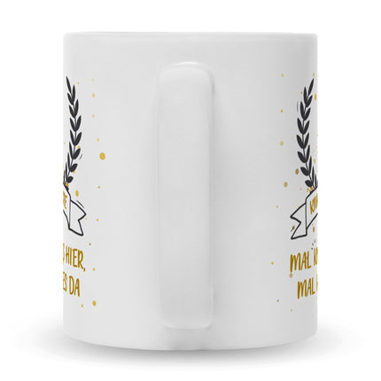 SEO. Bedruckte Tasse mit Spruch Knackige Jahre - Weiß Linkreich