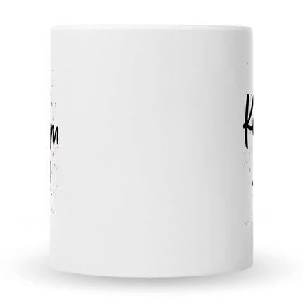 SEO. Bedruckte Tasse mit Spruch Konfetti im Herzen - Schwarz & Weiß Linkreich