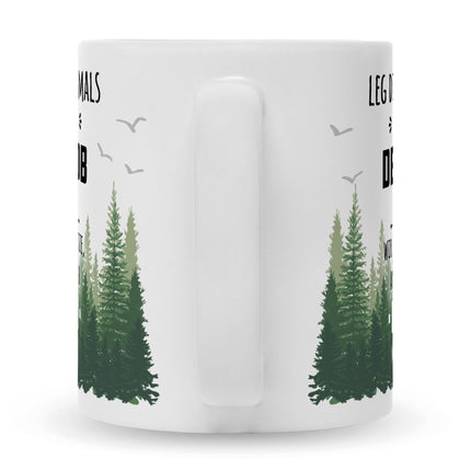 SEO. Bedruckte Tasse mit Spruch Leg dich niemals mit mir an - Für Sie Weiß Linkreich