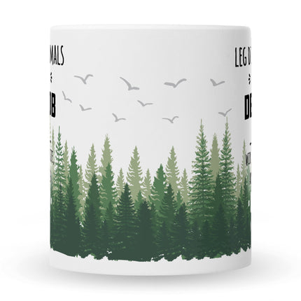 SEO. Bedruckte Tasse mit Spruch Leg dich niemals mit mir an - Für Sie Weiß Linkreich