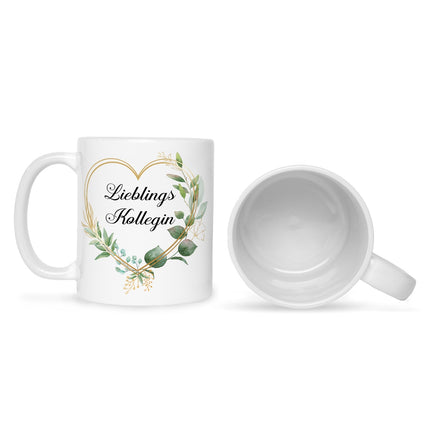 SEO. Bedruckte Tasse mit Spruch Lieblingskollegin - Weiß Linkreich