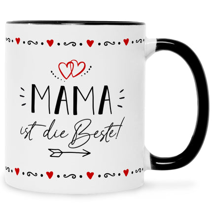 SEO. Bedruckte Tasse mit Spruch Mama ist die Beste! - Weiß Linkreich