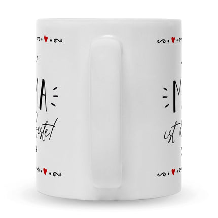 SEO. Bedruckte Tasse mit Spruch Mama ist die Beste! - Weiß Linkreich