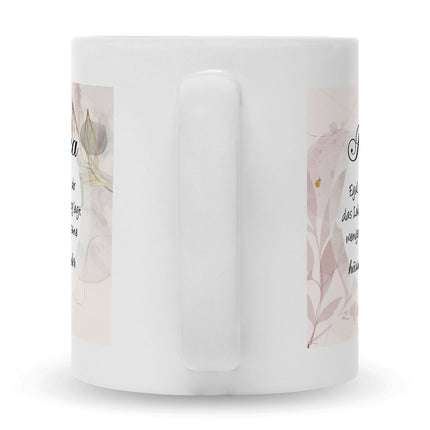 SEO. Bedruckte Tasse mit Spruch Mama wenigstens hast du keine hässlichen Kinder - Weiß Linkreich