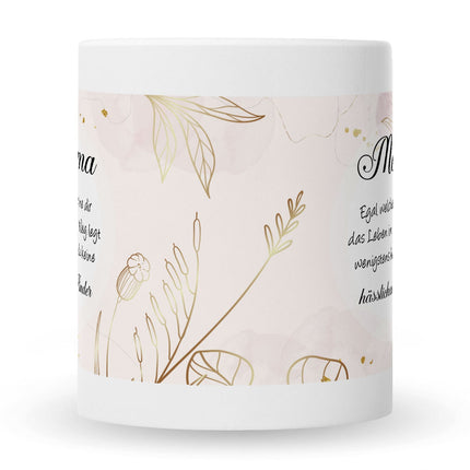 SEO. Bedruckte Tasse mit Spruch Mama wenigstens hast du keine hässlichen Kinder - Weiß Linkreich