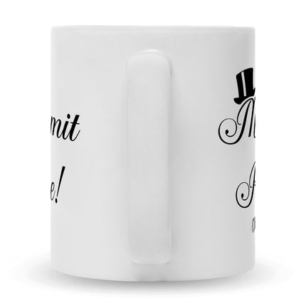 SEO. Bedruckte Tasse mit Spruch Mann mit Klasse - Weiß Linkreich